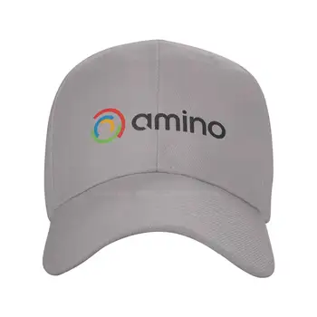Amino Ryšių Logotipas Spausdinti Grafinis Atsitiktinis Džinsinio audinio kepurė Megzta kepurė Beisbolo kepuraitę