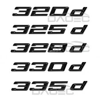 Automobilių 3D ABS Kamieno Raidžių Logotipas Ženklelis Emblema Lipdukai Lipdukas BMW 3 series 320d 325d 328d 330 d 335d E46 E90 E91 F30 F31 F34 G20