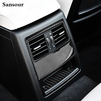 Automobilių stiliaus anglies pluošto Galinis oro kondicionavimo angos dekoratyvinis rėmelis oro išleidimo apdailos juostelės, lipdukai BMW 3 Serija E90 E91 E92