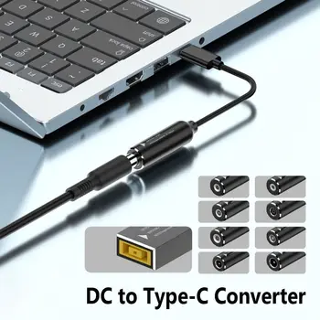 DC Tipo C PD 65W Maitinimo Adapteris Keitiklis 5.5X2.5 7.4X5.0 4.5X3.0mm Nešiojamojo kompiuterio Kroviklis USB C Jungtis Xiaomi/Samsung/Lenovo