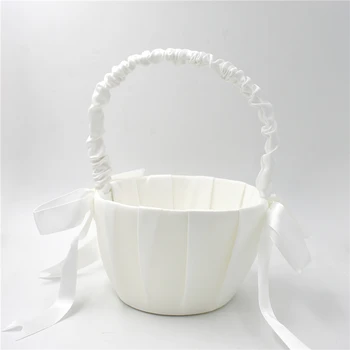 Elegantiškas Vestuvių Gėlių Krepšelis White Pearl Gėlių Lankas Vestuvių Mergina Gėlių Krepšelis Gėlių Laikymo Krepšelis, Vestuvių Dekoravimas Naujas
