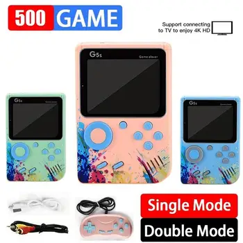 G5 Mini Nešiojamą Žaidimų Konsolėje įmontuotas 500 Žaidimus Classic Retro Žaidėjas Parama TV Out Su Gamepad, Vaikams, Suaugusiems Kalėdų Dovana
