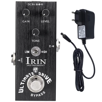 IRIN AN-11 Ultimate Ratai Gitara Overdrive Iškraipymo Poveikio Pedalo Ribojasi-dėl Iškraipymo Overdrive už Gitara su 9V Adapteris