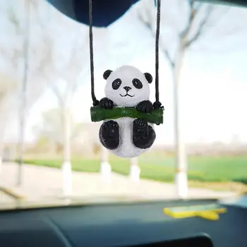Kabo Pakabukas Tvirtas Virvelę Automobilių Pakabukas Dervos Dekoratyvinių Kūrybos Mielas Panda Galinio Vaizdo Veidrodis Pakabukas