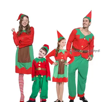 Kalėdų 2024 Šeimos Atmosferą Partijos Veiklos Žaisti Kostiumas Kalėdų Elf Grupė Už Prieinamą Kainą Nustatyti 2023 Dropshipping