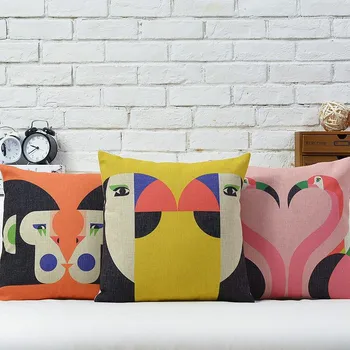 kūrybos gyvūnų mesti pagalvių užvalkalus spausdinti pagalvėlės namų dekoras /fronha de travesseiros Nr. Vidinis
