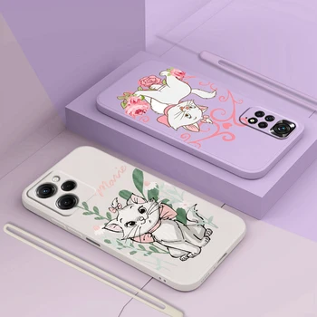 Marie Katė Anime Xiaomi Redmi Pastaba 12 11 11T 10 10 9 9S 9T 8 8T 7 Pro Plus Greitis Skysčio Virvė Minkšta Telefono dėklas Coque 