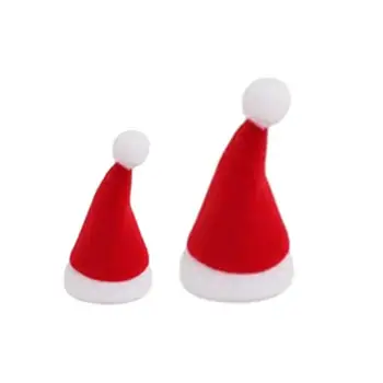 Mini Santa Kepurės puošia Kalėdų Santa stiliaus skrybėlę Naujųjų Metų Šaliai Vaikams Dovanų Sidabro Kalėdų Lentelė, kurioje Butelio Dangtelį