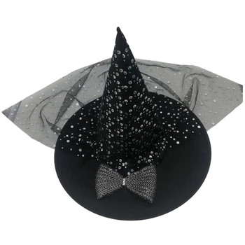 Naujas stilius Helovinas Ragana Bžūp Cosplay Wizard Hat Ragana Kepurės Moterims, Vyrams Unisex Ragana Cosplay Kostiumų Skrybėlę Šalies Bžūp Festivalis