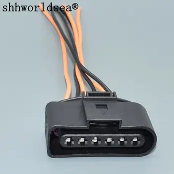 shhworldsea 6 pin 3.5 mm female vandeniui kabelis elektros siurblio jungtis uždegimo ritė laidus pajungti plug 1J0973726 VW Audi