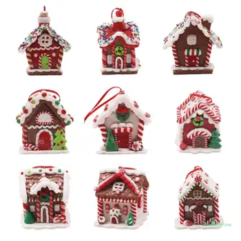 Subtilus Kalėdų Eglutės Kabinti Apdailos PVC Molio Minkšti Meduoliai su imbiero priedais Namai Dervos Ornamentu