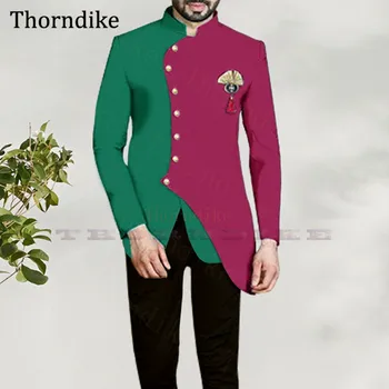 Thorndike 2021 Vestuvių Tuxedos Vyrams,Custom Made Kratinys Terno Masculino,Mados Šalis Prom Custome Homme, 2 Vnt Švarkas Rinkinys