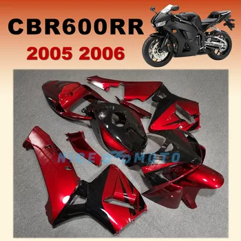 Tinka: Honda CBR 600RR. 2005 m. 2006 Kėbulo Lauktuvės Rinkinys CBR600RR 05 06 Tamsiai Raudona Juoda Aukščiausios Motociklo Įpurškimo purvasargiai