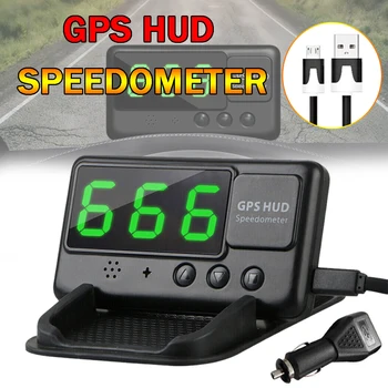 Universalus Automobilinis GPS Spidometro Greičio Įspėjimo Head-Up Display HUD Oversprrd Signalizacijos Auto Elektronikos