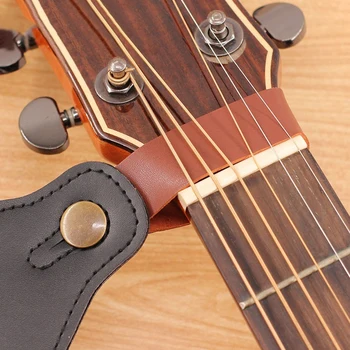 Vintage Gitaros Kaklo Dirželio Laikiklis Mygtuką Saugus Užraktas Odinis Diržas Ukulėle Bosinė gitara Akustine elektrine Gitara Priedai