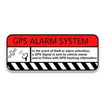 Įspėjimas Automobilių Lipdukas GPS Signalizacijos Sistemos Activition Signalas Vinilo nuo Saulės, Automobilio Langą, Optikos Reikmenys, Dekoratyvinė PVC 16cm*7cm
